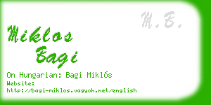 miklos bagi business card